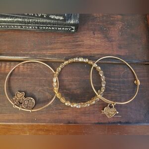 Rose Gold Plated Charm Bracelet Set - KAYS Jeweler